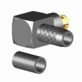 RF CONNECTOR (MCCD RIGHT ANGLE PLUG CRIMP FOR RG 316/U)