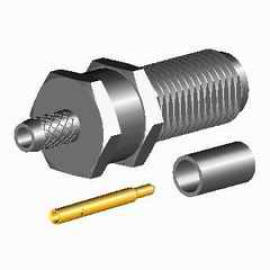 RF CONNECTOR (STRAIGHT SMA JACK BULKHEAD CRIMP ,RG316/U REVERSE POLARITY )