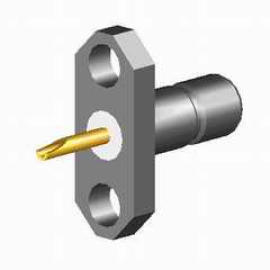 RF CONNECTOR (SMB STRAIGHT PLUG 2 HOLES FLANGE MOUNT )