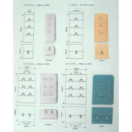 Hook & Eye Tapes Actual Size Detailed (Hook & Eye Tapes Actual Size détaillée)