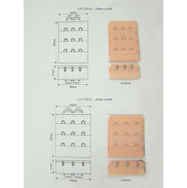 Hook & Eye Tapes Actual Size Detailed (Hook & Eye Ленты Фактический размер Подробнее)