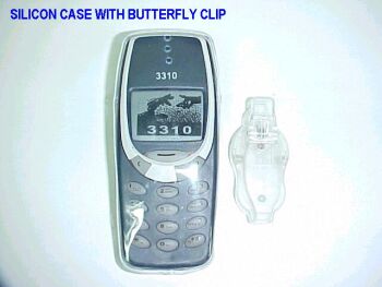 silicon case with butterfly clip (silicon case with butterfly clip)