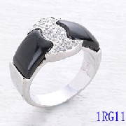 Ring; C.Z. Ring ; Black Onyx