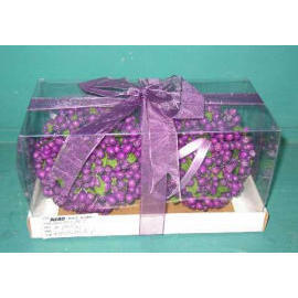 100MM BERRY KISSING BALL-SET/2