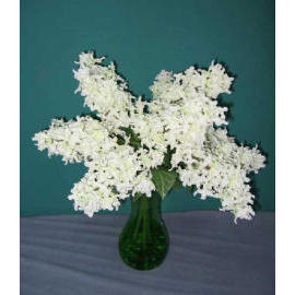 17``H MINI WHITE FLOWER IN GLASS VASE (17``H MINI WHITE FLOWER IN GLASS VASE)