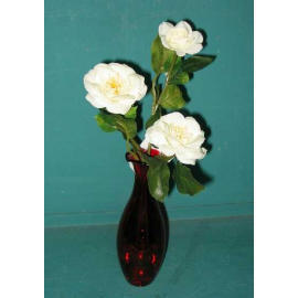 11``H WILD ROSE IN GLASS VASE (11``H WILD ROSE IN GLASS VASE)