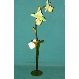 16``H SLIPPER ORCHID IN GLASS VASE (16``H SLIPPER ORCHID IN GLASS VASE)