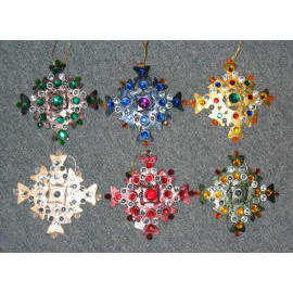 4.5`` METAL ORNAMENT W/JEWEL (4.5``METAL ORNAMENT W / Jewel)