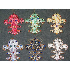 5.5`` METAL ORNAMENT W/JEWEL (5.5``METAL ORNAMENT W / Jewel)