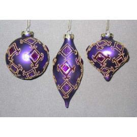 80MM GLASS ORNAMENT-3ASST (80MM ORNAMENT GLAS-3ASST)