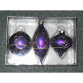 80MM GLASS ORNAMENT-3ASST (80MM GLASS ORNAMENT-3ASST)