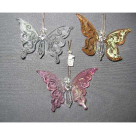 4.5`` GLASS BUTTERFLY ORNAMENT (4,5``Glass Butterfly ORNAMENT)