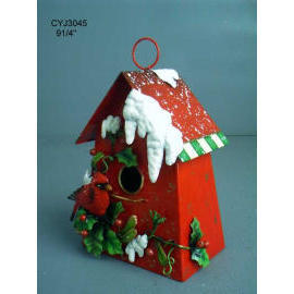 9``H METAL BIRD HOUSE (9``H METAL BIRD HOUSE)