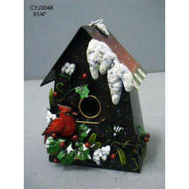 9``H METAL BIRD HOUSE (9``H METAL BIRD HOUSE)