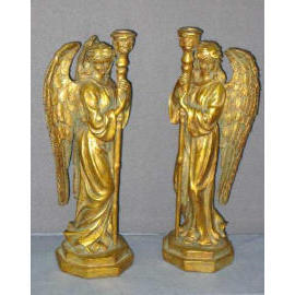13``H POLYRESIN ANGEL CANDLE HOLDER (13``H полистоуна ANGEL Candle Holder)