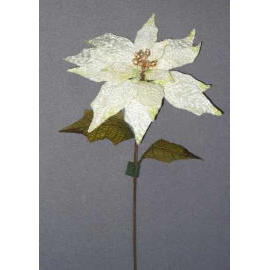 24``L VELVET POINSETTIA SPRAY