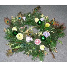24``DIA WREATH W / BEADED OBST (24``DIA WREATH W / BEADED OBST)