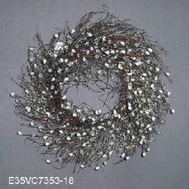 18``` WREATH W/BEADED (18 ```ВЕНОК Вт / бисера)