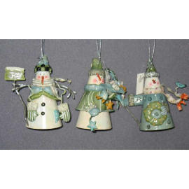 4`` METAL SNOWMAN ORNAMENT