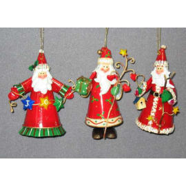 4.25`` METAL SANTA ORNAMENT (4.25`` METAL SANTA ORNAMENT)