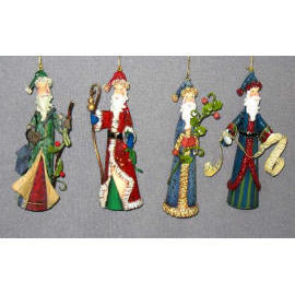 5.5`` METAL SANTA ORNAMENT (5.5`` METAL SANTA ORNAMENT)