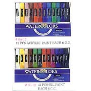 Art & Craft: water color, oil paint, acrylic paint, each 6 cc, 12 cc (Art & Craft: aquarelle, peinture à l`huile, peinture acrylique, chaque cc 6, 12)