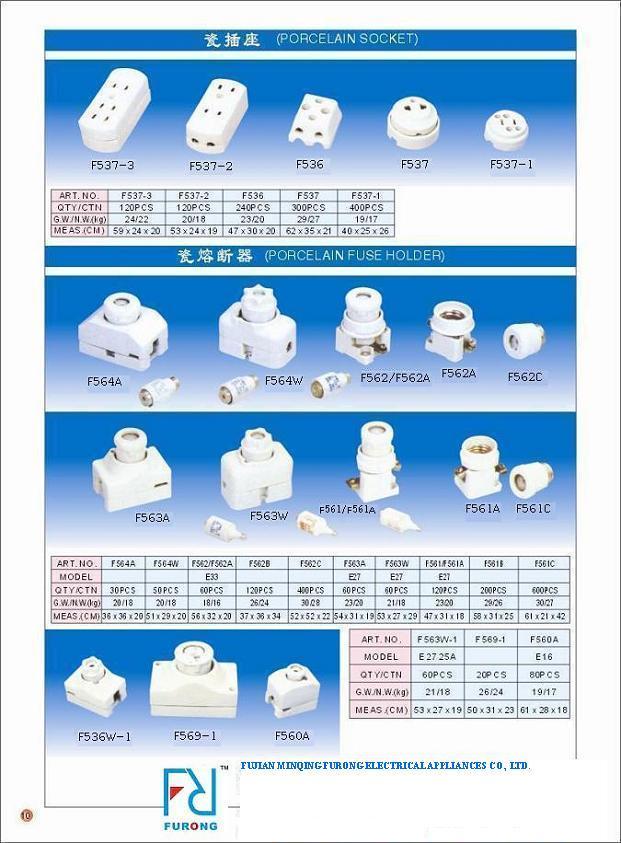  Porcelain ( Ceramic) Fuse Holder / Fuse Units (Фарфор (Ceramic) Держатель предохранителя / предохранителей единиц)