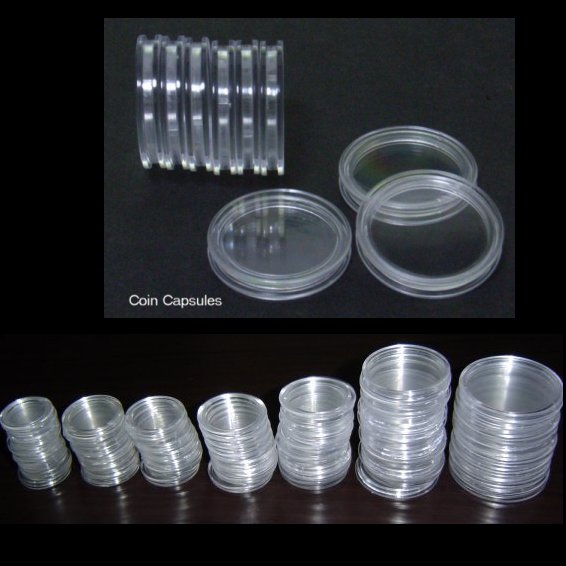  Plastic Coin Capsules