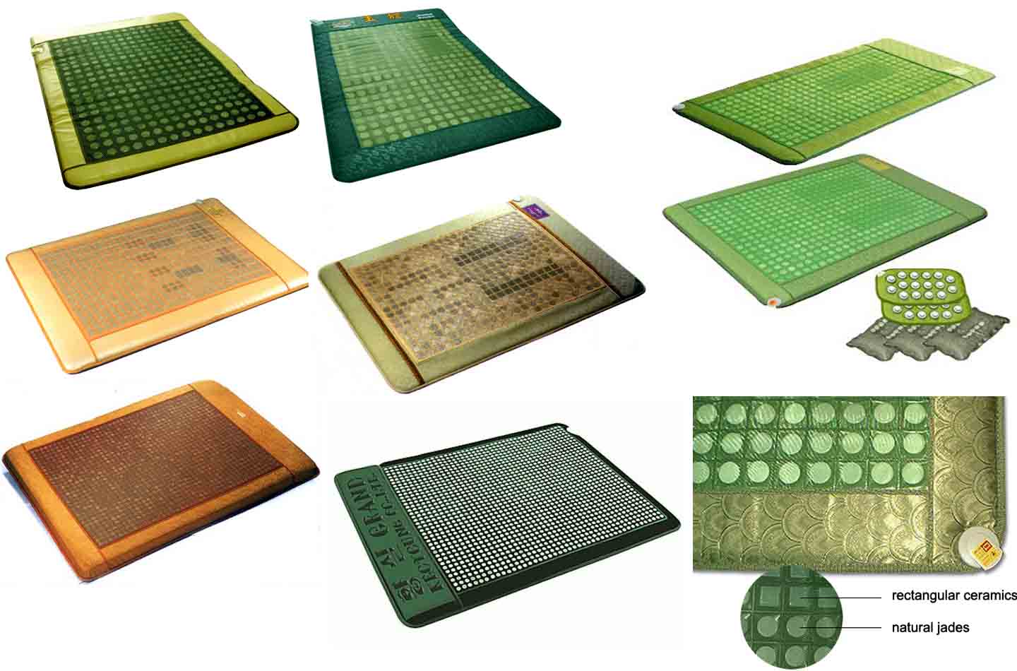  Far Infrared Fir Magnetic Negative Ion Jade Mattress ()