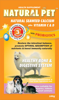  Natural Pet Seaweed Calcium With Vitamin C & D & Probiotics