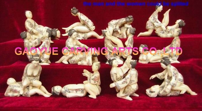  Mammoth / Bone Ivory Erotic Netsuke (Mammoth / Bone Ivory Erotik Netsuke)