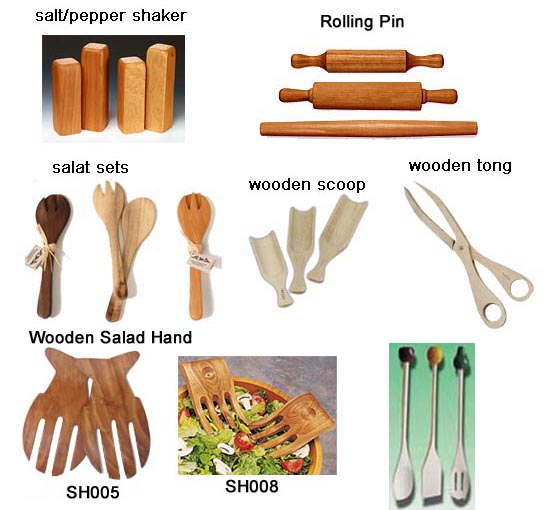  Wooden Rolling Pin, Wooden Pepper Shaker, Wooden Tong, Wooden Salad Hand (Деревянный Rolling Pin, деревянные перечницы, деревянные Тонг, деревянные Салат Hand)