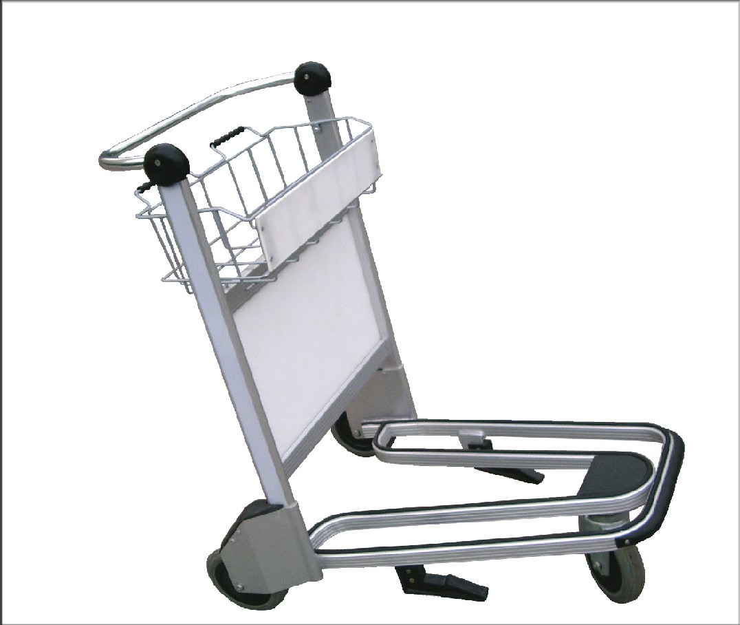  Aliuminum Alloy Luggage Handcart / Trolley For Airdrome