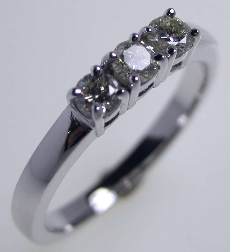  Three Stone Wedding Band