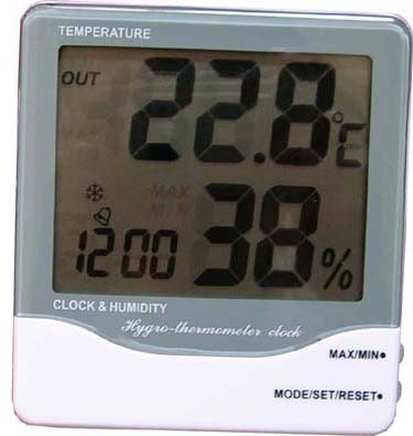  Digital Thermometer And Hygrometer Clock (Digital-Thermometer und Hygrometer Uhr)