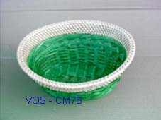  Oval Green Bamboo Basket Rattan Weaving Rim (Ovale vert bambou Panier en rotin Tissage Rim)
