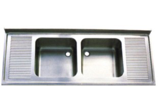  Double Bowl Double Drainer Sink (Double double vasque Drainer Lavabo)