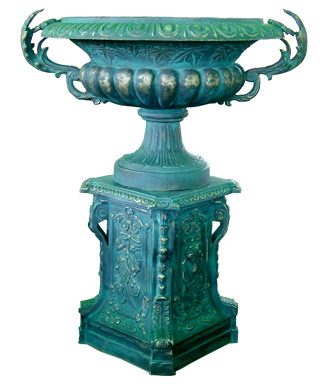  Cast Iron Flower Pot, Urn, Planter