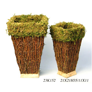  Rattan Flower Pot ( Rattan Flower Pot)