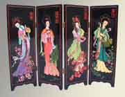  Wooden Carving Folding Screen