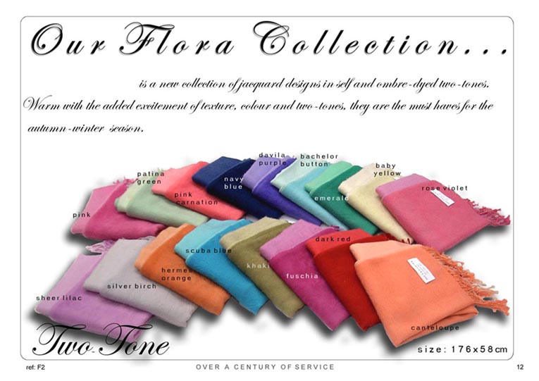  100% Pashmina Ombre-dyed Flora Collection (100% Pashmina Ombre-teints Flora Collection)