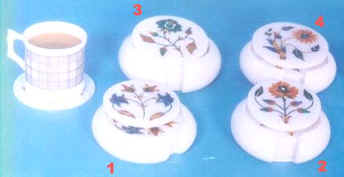  Marble Coasters With Inlay ( Marble Coasters With Inlay)