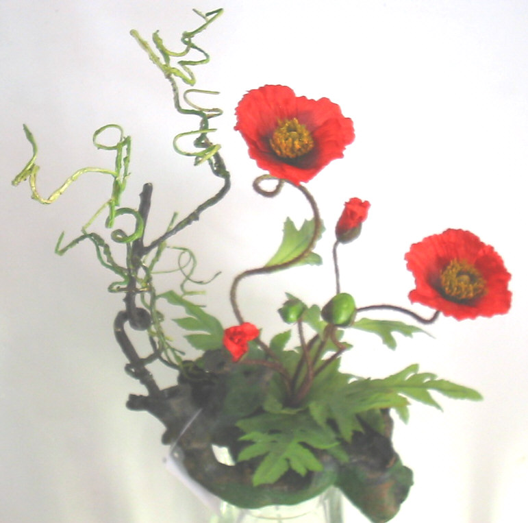  Artificial Flowers Poppy