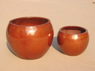  Glazed Garden Pots