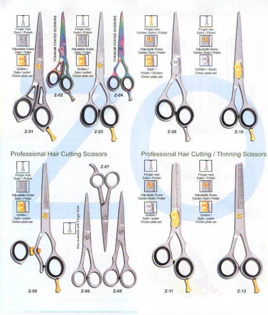  Hair Cutting Scissors, Convex Edge / Bevel Edge (Волосы ножницы, Выпуклые Edge / скошенный край)