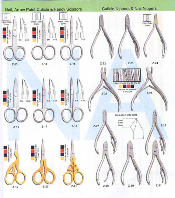  Cuticle Scissors, Nail Scissors, Ear, Nose, Moustaches, Embroidery Scissors ( Cuticle Scissors, Nail Scissors, Ear, Nose, Moustaches, Embroidery Scissors)