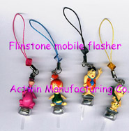  PVC Flinstone Mobile Phone Flasher (PVC Flinstone Mobile Phone Flasher)