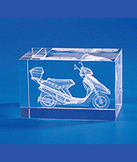  Laser Engraved Crystal Product (En cristal gravé au laser sur le produit)
