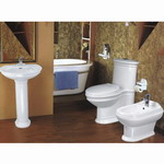  Bathroom Suites One Piece Of Toilets And Pedestal Basin And Bidet (Salle de bains Suites One Piece de toilettes et d`un socle lavabo et bidet)