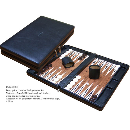 Leather Backgammon Set